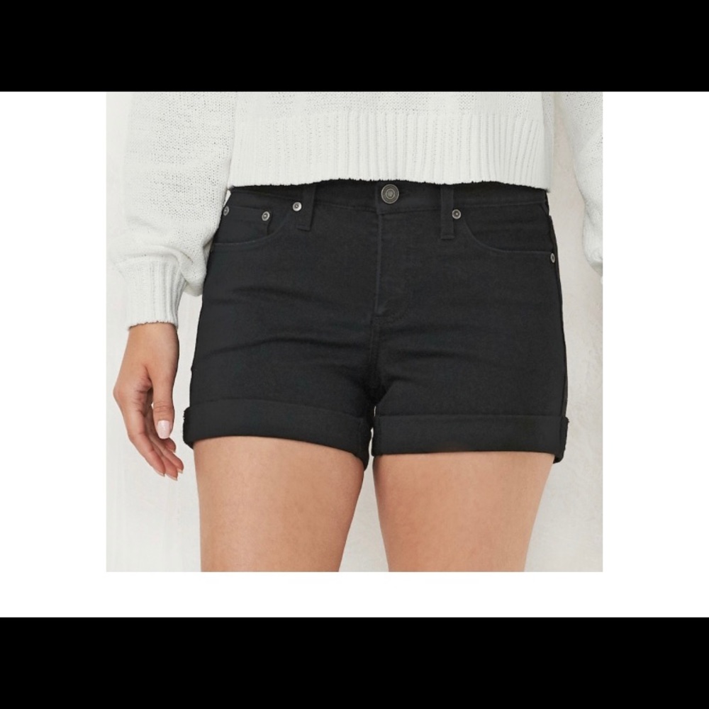 NWT LC Lauren Conrad Black Denim Shorts - Sz 8